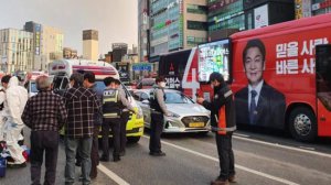 韓總統(tǒng)候選人競選車上2人死亡