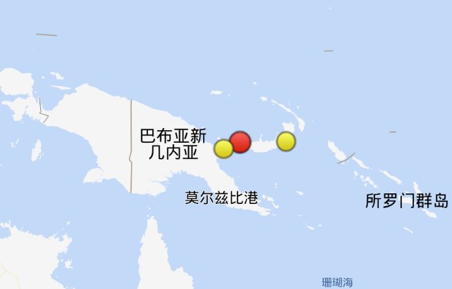 巴布亞新幾內(nèi)亞新不列顛地區(qū)發(fā)生6級地震